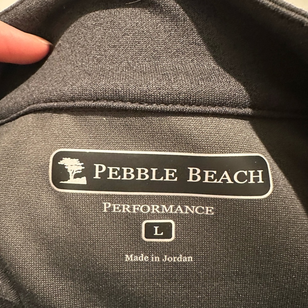 Pebble Beach Black Performance Pullover Mens Quar… - image 3